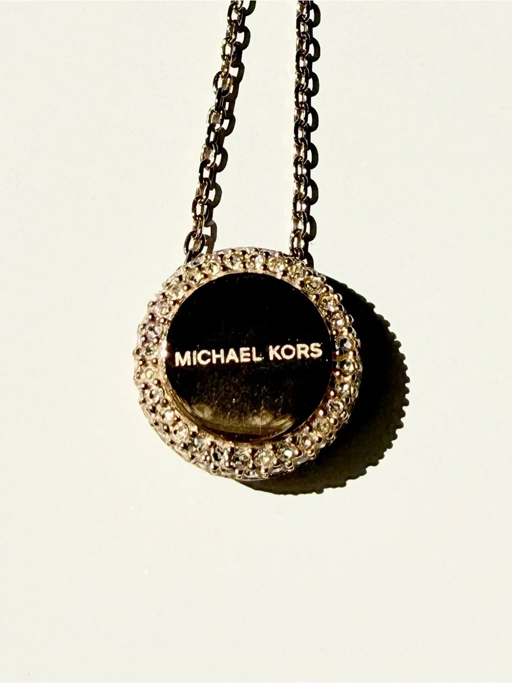 Michael Kors Brilliance Pavé Rose Gold-Tone Necklace with Crystal Embellishments